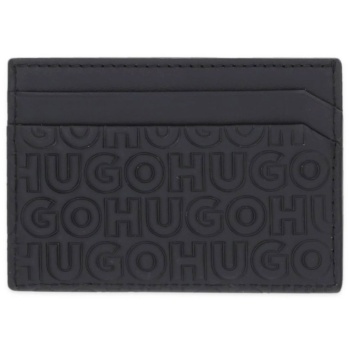 hugo πορτοφολι ethon hi m_cardcase all over logo μαυρο