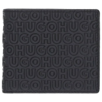 hugo πορτοφολι ethon hi_m_8cc all over logo μαυρο