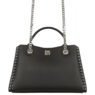dkny τσαντα χειροσ/crossbody josie satcηels logo μαυρο