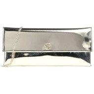 boss τσαντα φακελοσ/crossbody beyond clutchlm logo μεταλλικο χρυσο