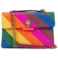 kurt geiger τσαντα ωμου/crossbody fabric kensington bag l στρας αλυσιδα logo πολυχρωμο