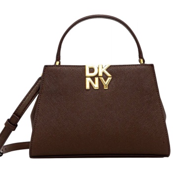 dkny τσαντα χειροσ/crossbody foster satchels δερμα logo καφε σε προσφορά