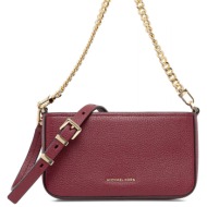 michael kors τσανταki crossbody bryant αλυσιδα μεταλλικο logo mπορντω