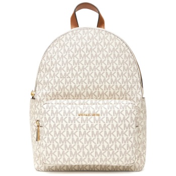 michael kors τσαντα backpack ταννεr all over logo καφε/mπεζ