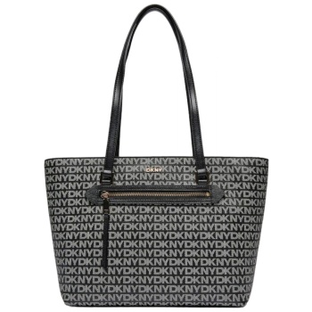 dkny τσαντα ωμου bryant ave tote all over logo μαυρο σε προσφορά