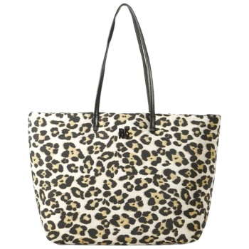 dkny τσαντα ωμου jenny logo λεοπαρ σε προσφορά