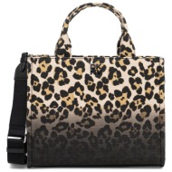 dkny τσαντα χειροσ/crossbody hadlee medium logo λεοπαρ