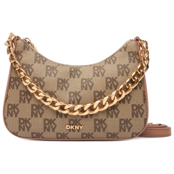 dkny τσαντα jenna demi ωμου/crossbody all over logo