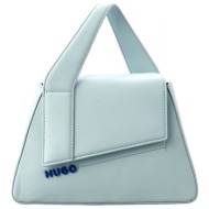 hugo blue τσαντα χειροσ/crossbody lylah top handle logo σιελ