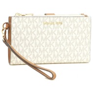 michael kors πορτοφολι jet set all over logo μπεζ/ταμπα