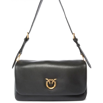 pinko τσαντα click soft baguette handle classic μαυρο