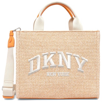 dkny τσαντα χειροσ/crossbody hadlee md tote ψαθινη logo