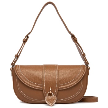liu-jo τσαντα ωμου/crossbody corniola αποσπωμενο μπρελοκ