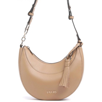 liu-jo better τσαντα crossbody cirry logo μεταλλικο καφε