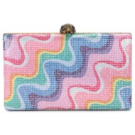 kurt geiger tσαντα crossbody/ωμου crystal kensington clutch στρας αλυσιδα logo πολυχρωμο