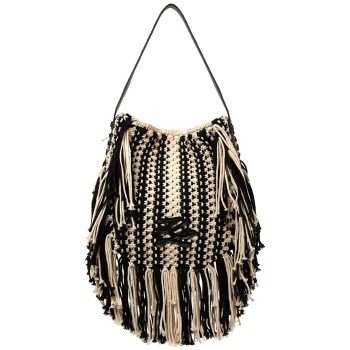 karl lagerfeld τσαντα ωμου k/autograph patch shb fringe