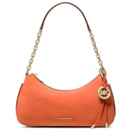 michael kors τσαντακι ωμου nolita metaλλικο logo πορτοκαλι