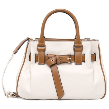 liu-jo τσαντα χειροσ/crossbody εκρου-καφε