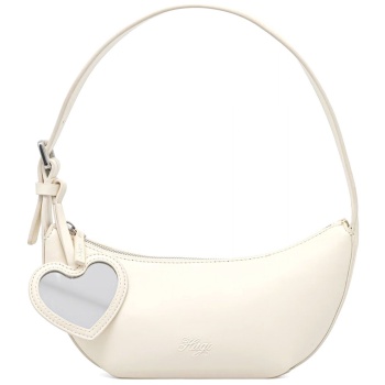 hugo blue τσαντα ωμου twila_shoulder bag logo εκρου