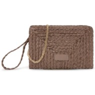 castaner tσαντακι ball crossbody/ωμου πλεξη aλυσιδα καφε