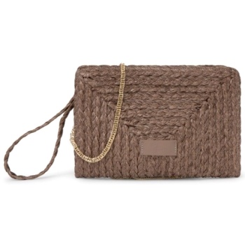 castaner tσαντακι ball crossbody/ωμου πλεξη aλυσιδα καφε