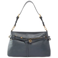 pinko τσαντα belt bag classic vitello morbido σκουρο γκρι