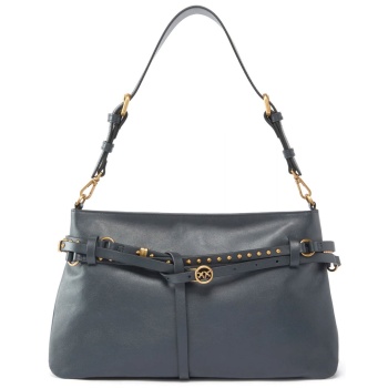 pinko τσαντα belt bag classic vitello morbido σκουρο γκρι