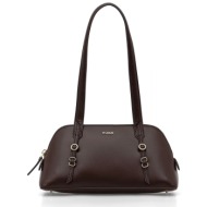 hugo τσαντα ωμου syndra_duffle logo καφε