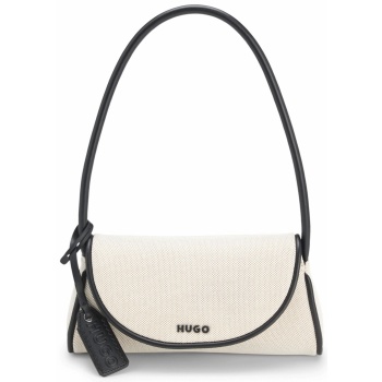 hugo τσαντα ωμου jodi c_shoulder bag logo εκρου
