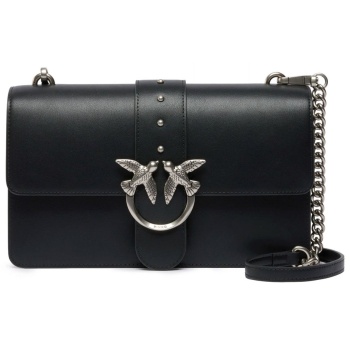 pinko τσαντα love one classic st. cl vitello setta μαυρη 