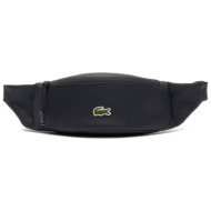 lacoste τσαντακι μεσης logo μαυρο