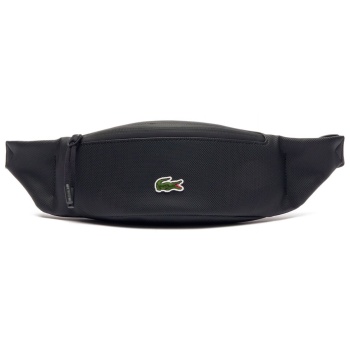 lacoste τσαντακι μεσης logo μαυρο