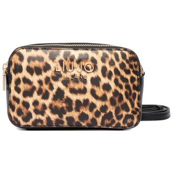 liu-jo τσαντα crossbody camera case leopard print logo