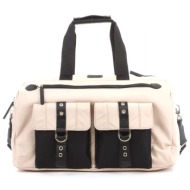 liu-jo τσαντα bowler bag μπεζ-μαυρο