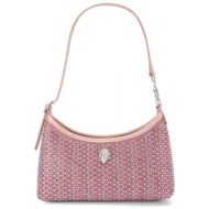 kurt geiger τσαντακι ωμου fabric kurt sling πολυχρωμα στρας ροζ