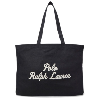 ralph lauren τσαντα tote canvas logo μαυρο σε προσφορά