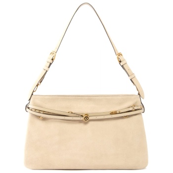 pinko τσαντα belt bag big suede μπεζ