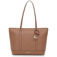 michael kors τσαντα shopping bag ωμου andie meταλλικο logo ταμπα