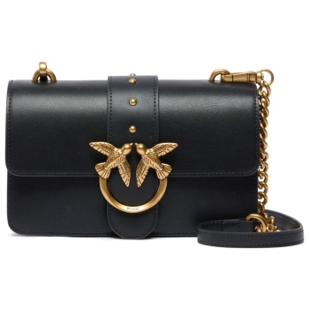 pinko τσαντα love one mini st. vitello setta μαυρη