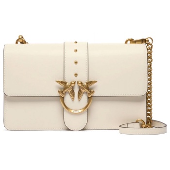 pinko τσαντα love one classic st. cl vitello setta λευκη