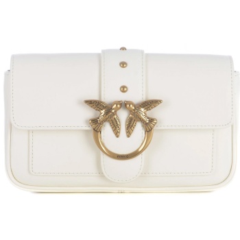pinko τσαντακι love one pocket c vitello seta αλυσιδα