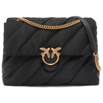 pinko τσαντα love puff extra cl nylon μαυρη