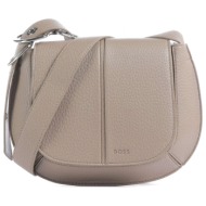 boss τσαντα crossbody clarice saddle logo καφε
