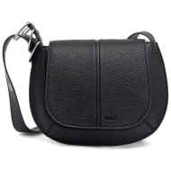 boss τσαντα crossbody clarice saddle logo μαυρο