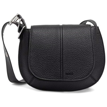 boss τσαντα crossbody clarice saddle logo μαυρο