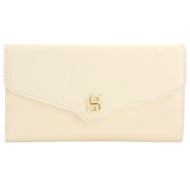 boss τσαντακι-πορτοφολι crossbody logo μεταλλικο εκρου