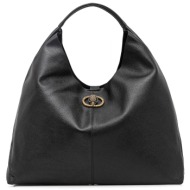 kurt geiger τσαντα xeiροσ/ωμου chelsea lg slouch hobo logo μαυρο