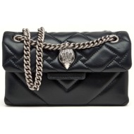 kurt geiger τσαντακι crossbody/ωμου kensington 17 αλυσιδα logo μαυρο