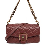kurt geiger τσαντα crossbody/ωμου pimlico bag st kaπιτομε αλυσιδα logo σοκολα