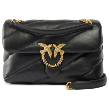 pinko τσαντα puff classic new buckle sheep nappa μαυρο